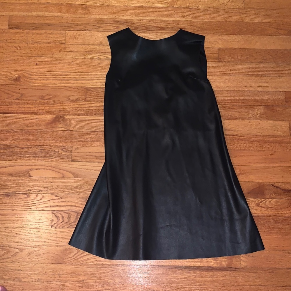 Zara leather tie back dress
